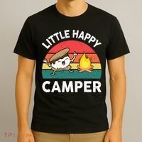 Little Happy Camper Funny Smore Camping T-Shirt thumb 3