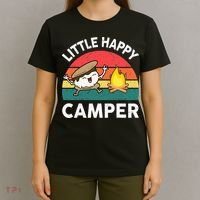 Little Happy Camper Funny Smore Camping T-Shirt thumb 4