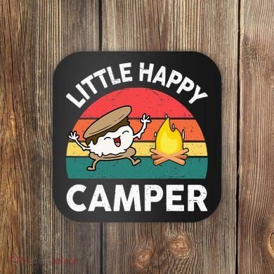 Little Happy Camper Funny Smore Camping Coaster