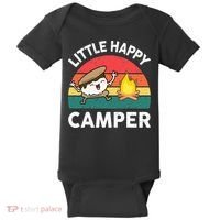 Little Happy Camper Funny Smore Camping Baby Bodysuit thumb 0