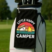 Little Happy Camper Funny Smore Camping Golf Towel thumb 2