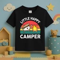 Little Happy Camper Funny Smore Camping Toddler T-Shirt thumb 3