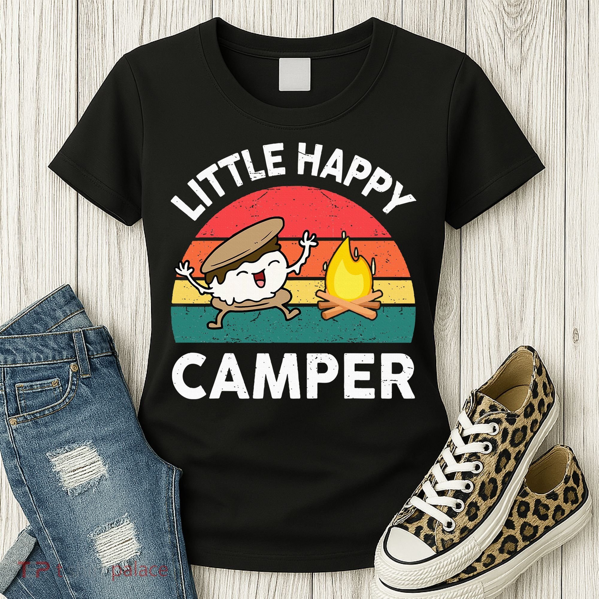 Little Happy Camper Funny Smore Camping Women's T-Shirt