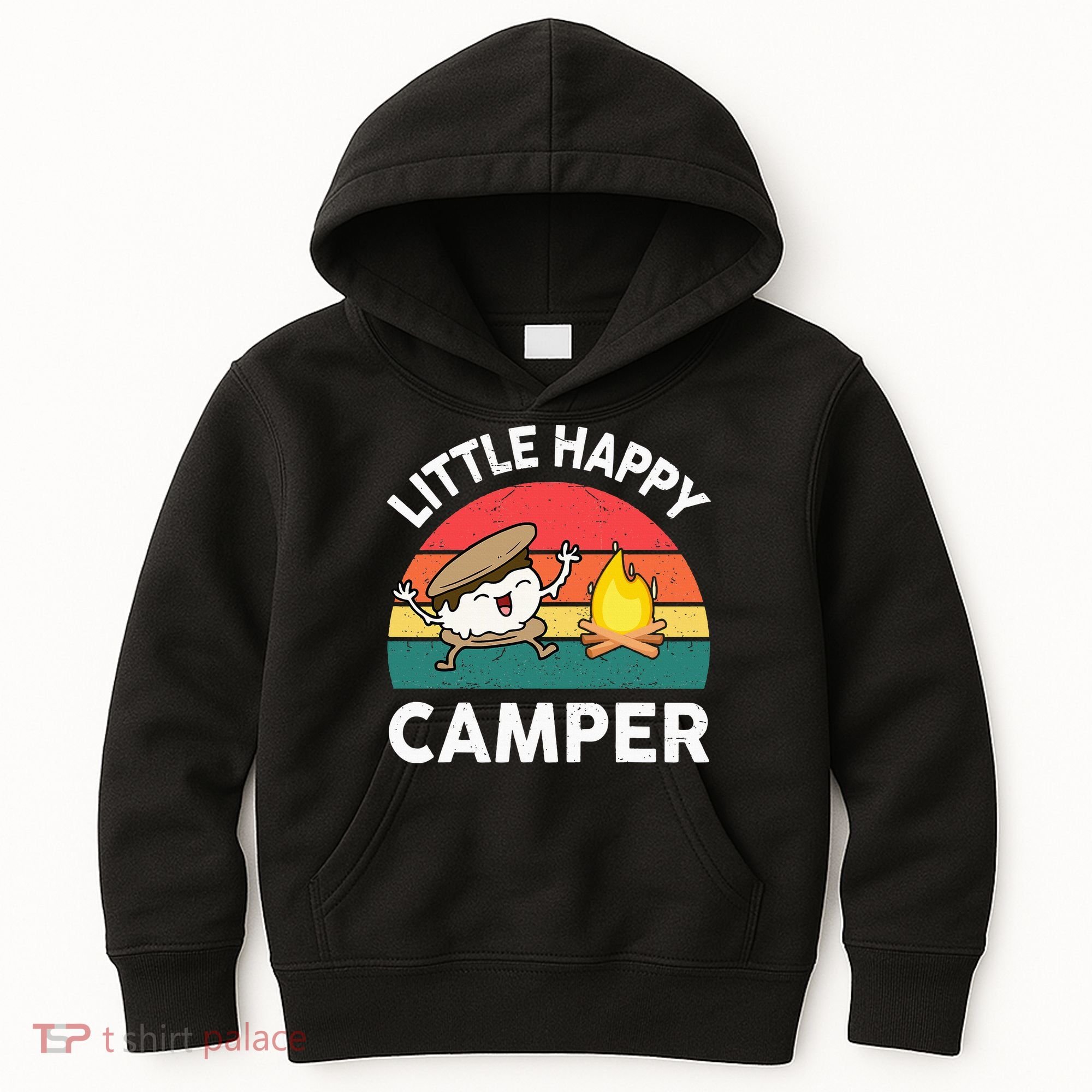 Little Happy Camper Funny Smore Camping Kids Hoodie