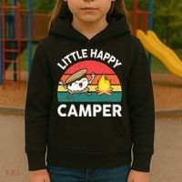 Little Happy Camper Funny Smore Camping Kids Hoodie thumb 3