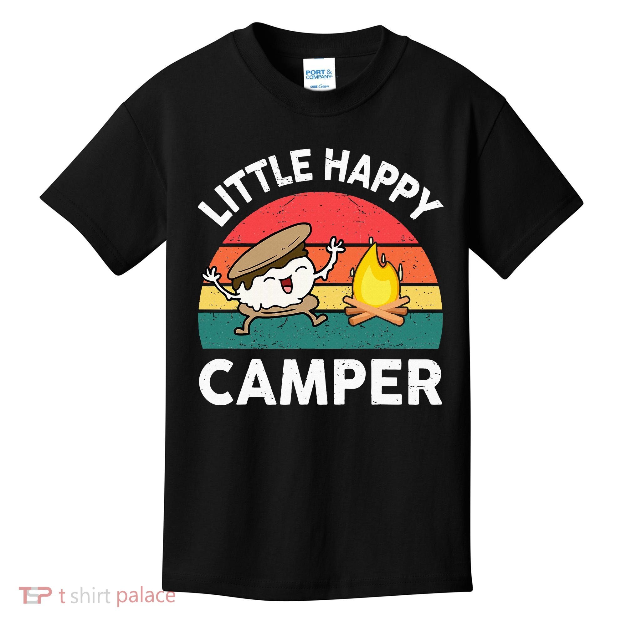 Little Happy Camper Funny Smore Camping Kids T-Shirt