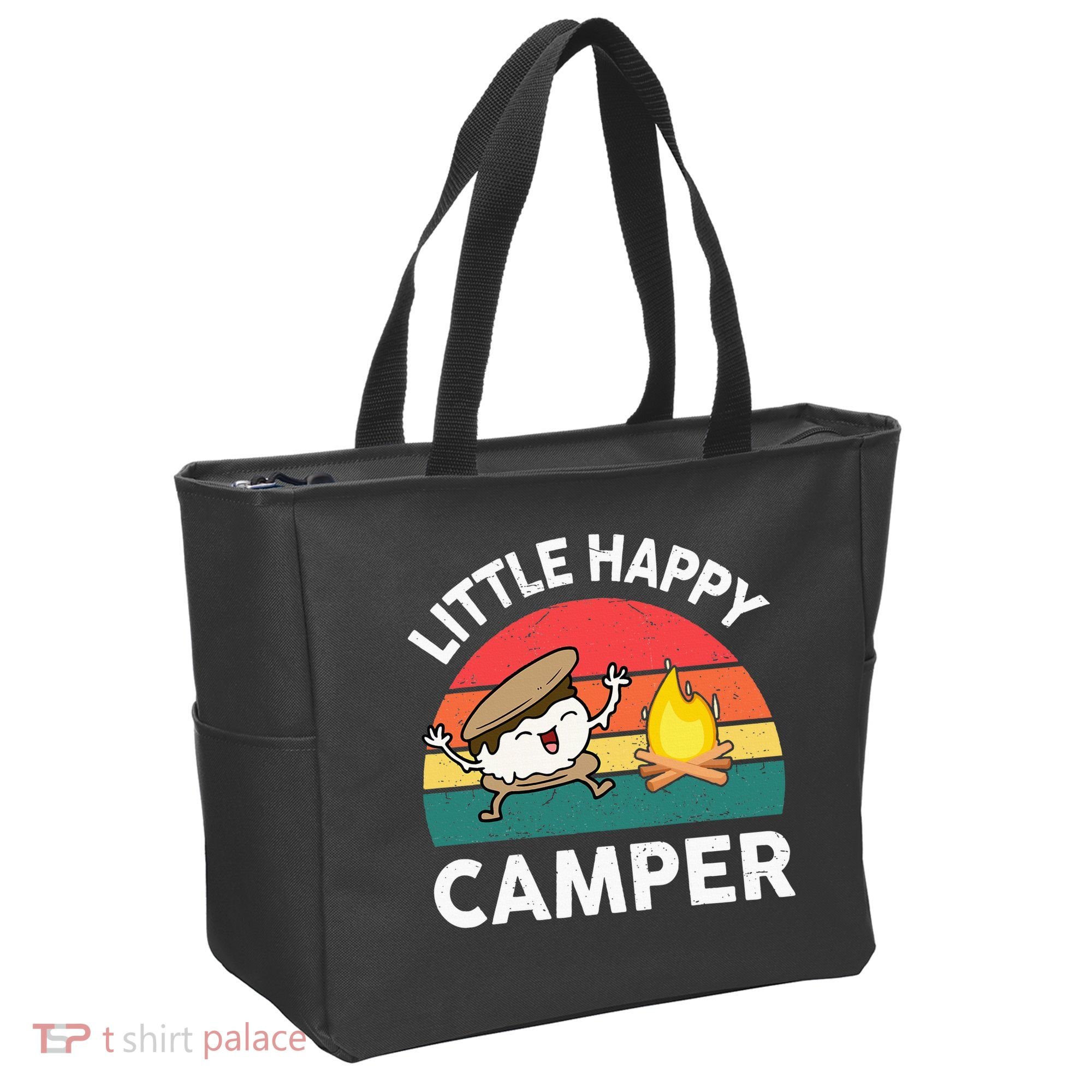 Little Happy Camper Funny Smore Camping Tote Bag