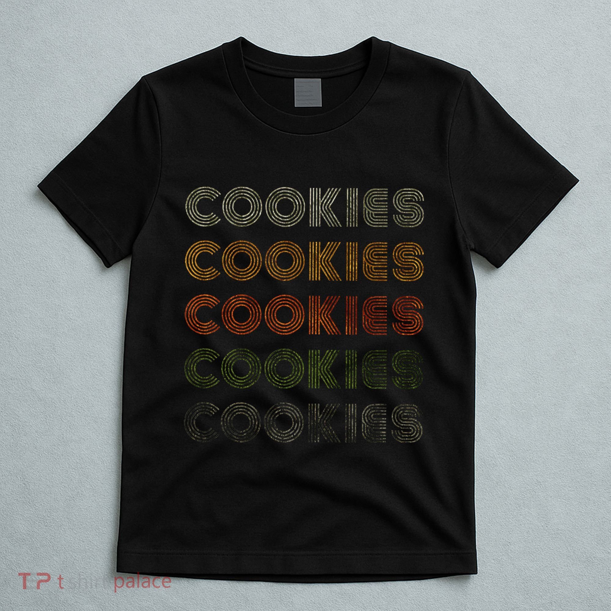 Love Heart Cookies Grunge Vintage Style Black Cookies T-Shirt