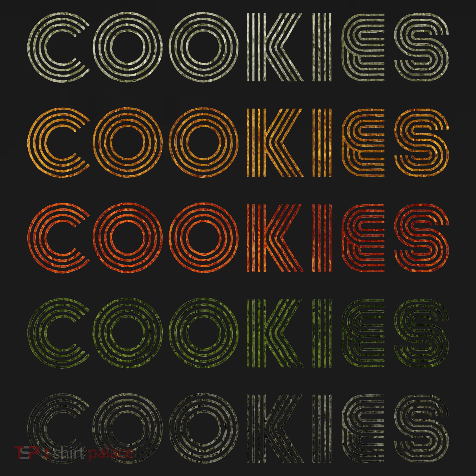 Love Heart Cookies Grunge Vintage Style Black Cookies T-Shirt