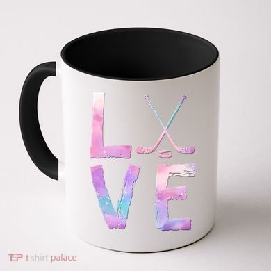 Love Hockey Color Design Coffee Mug