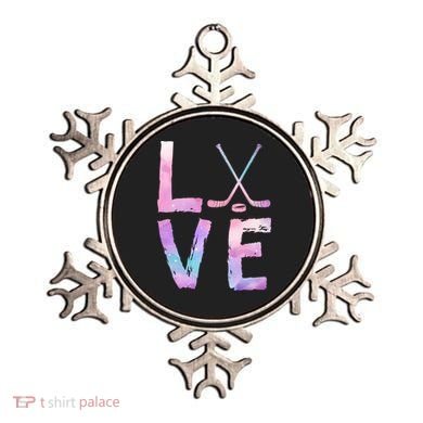 Love Hockey Color Design Ornament