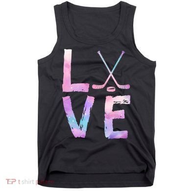 Love Hockey Color Design Tank Top