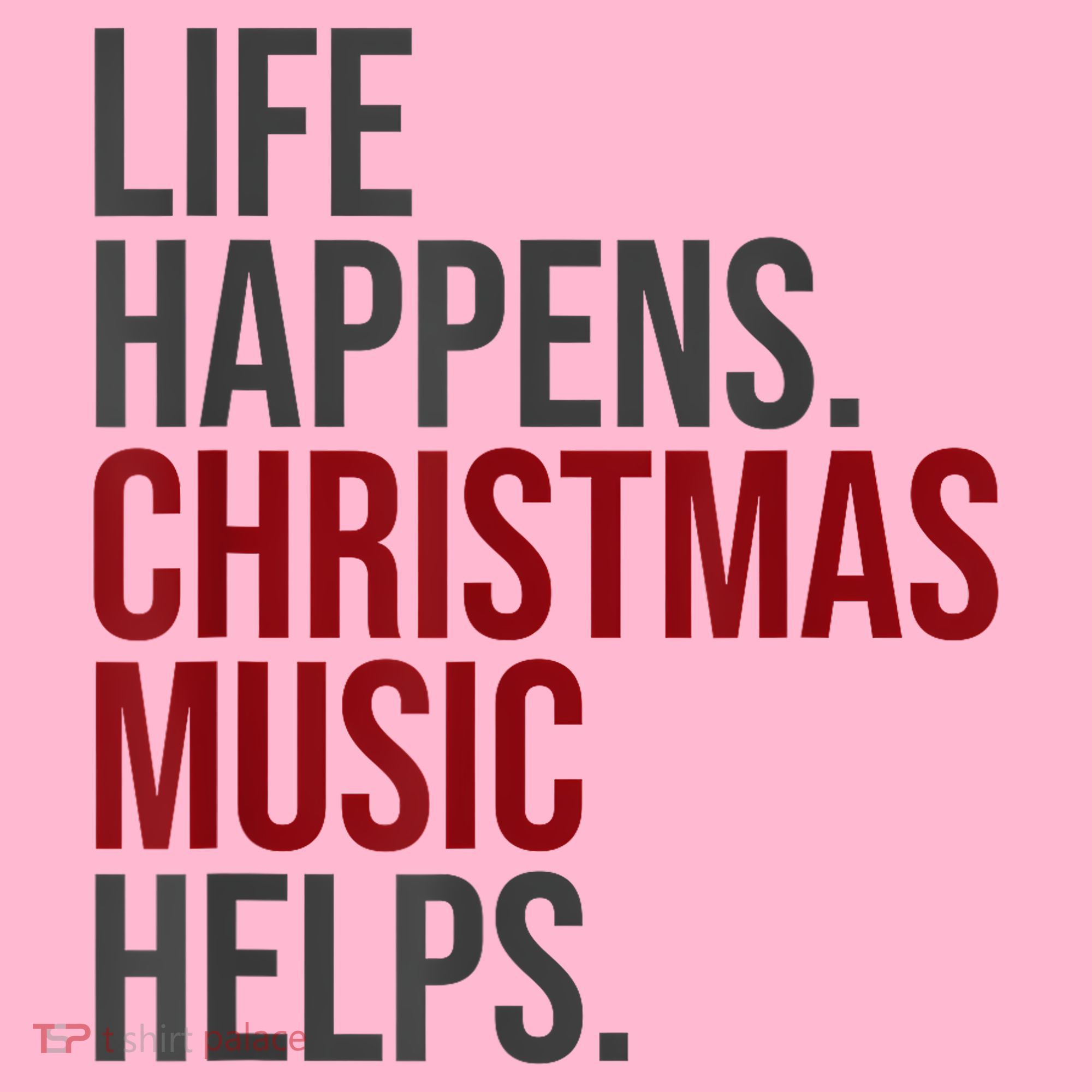 Life Happens Christmas Music Helps Coaster