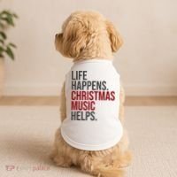 Life Happens Christmas Music Helps Doggie Tank thumb 2