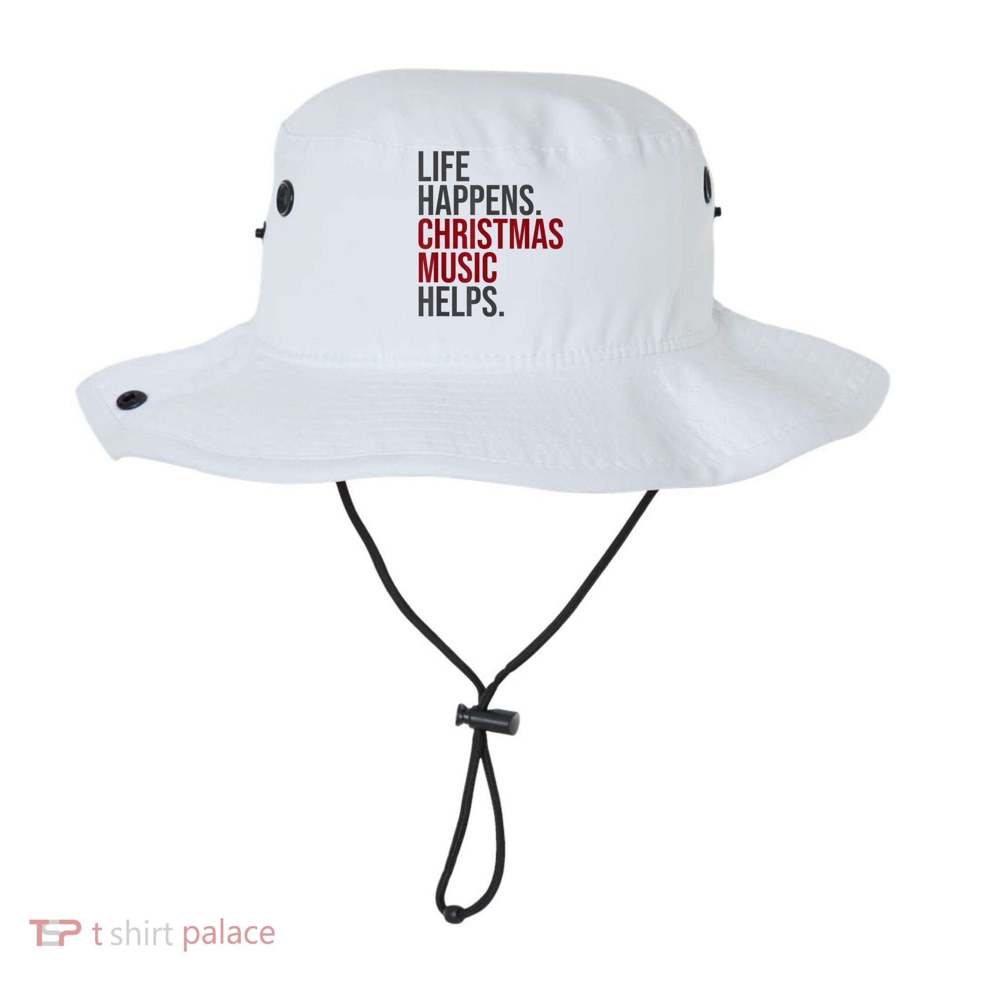 Life Happens Christmas Music Helps Bucket Hat