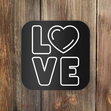 Love Heart Cute Romantic Gift Coaster