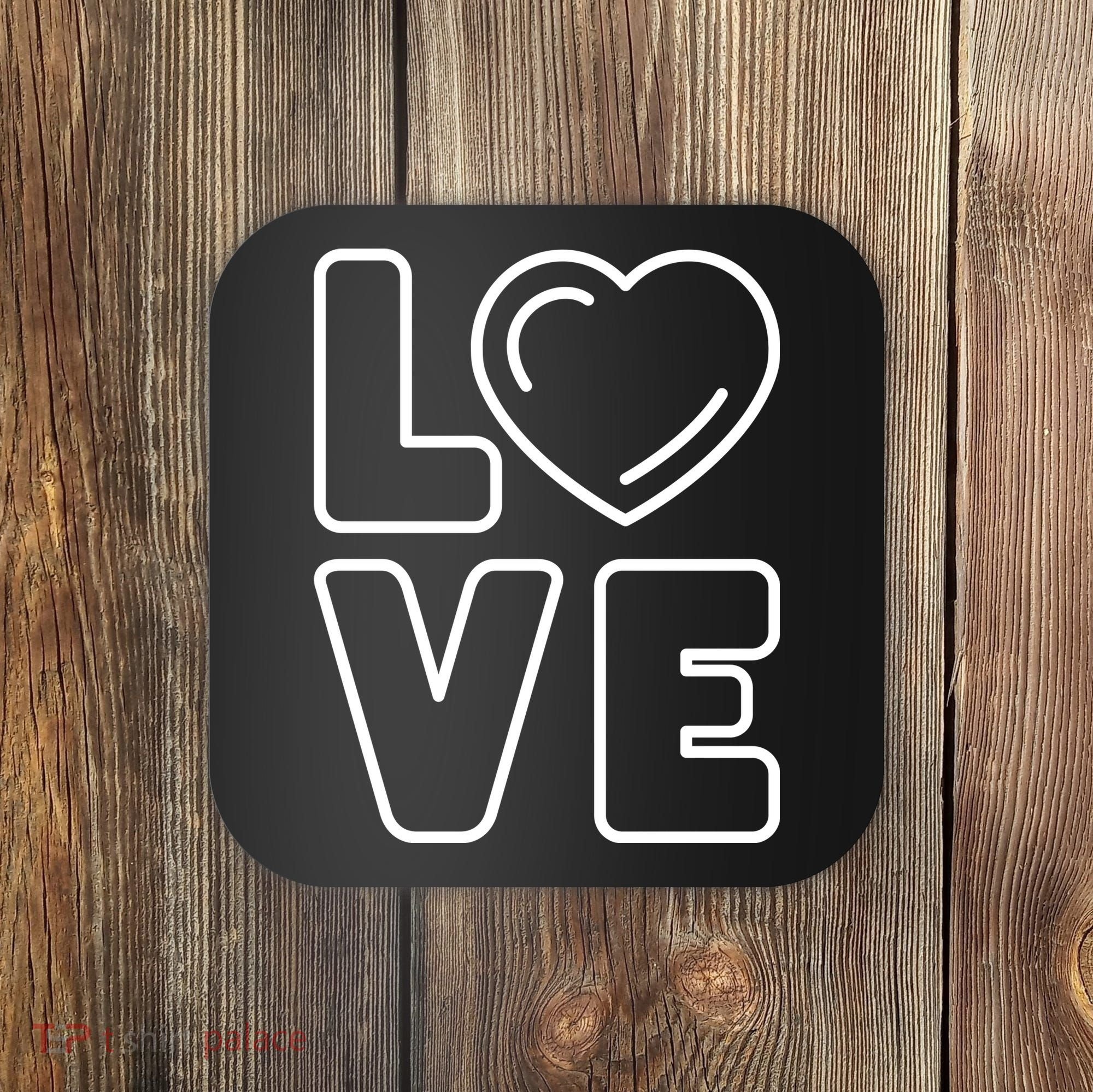 Love Heart Cute Romantic Gift Coaster