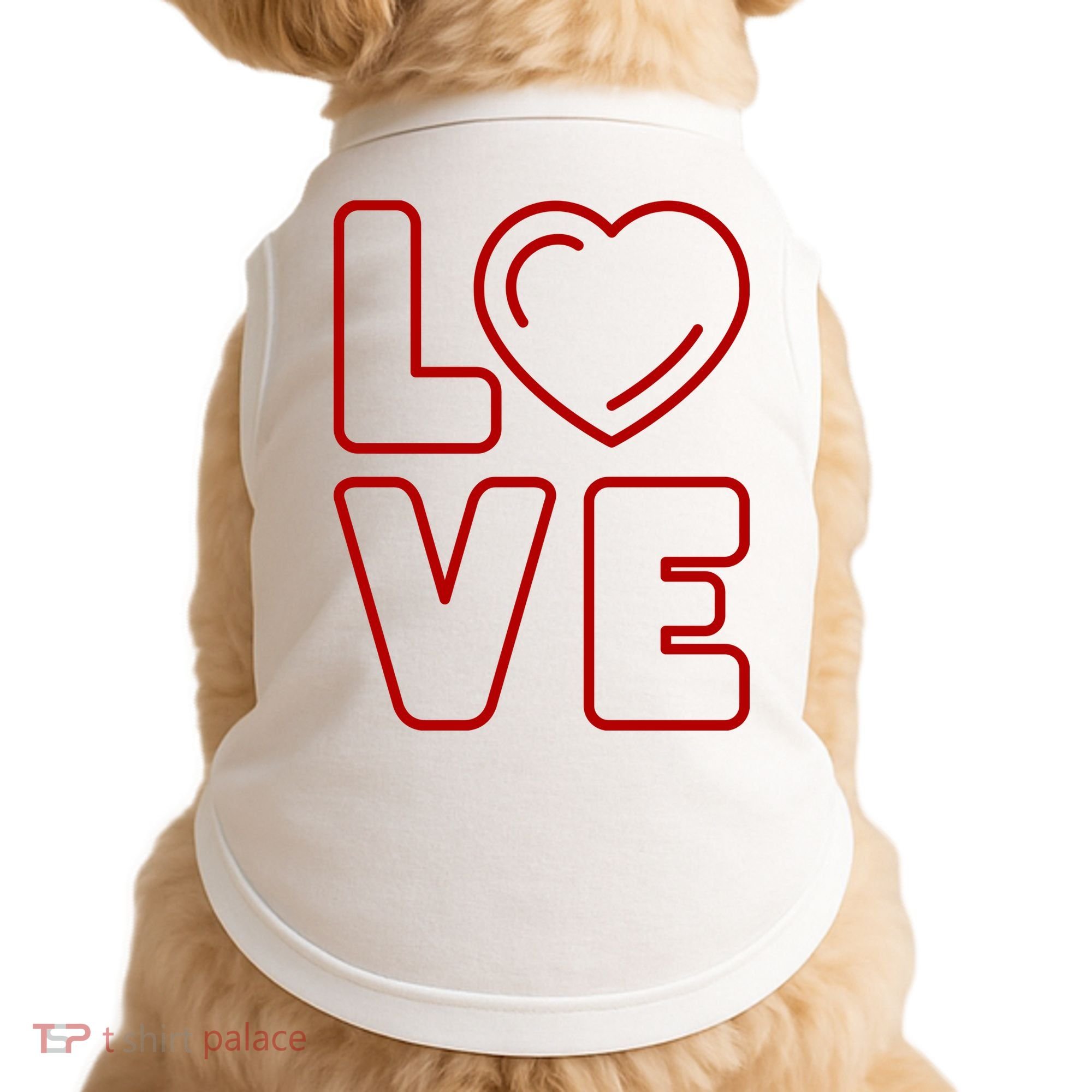 Love Heart Cute Romantic Gift Doggie Tank