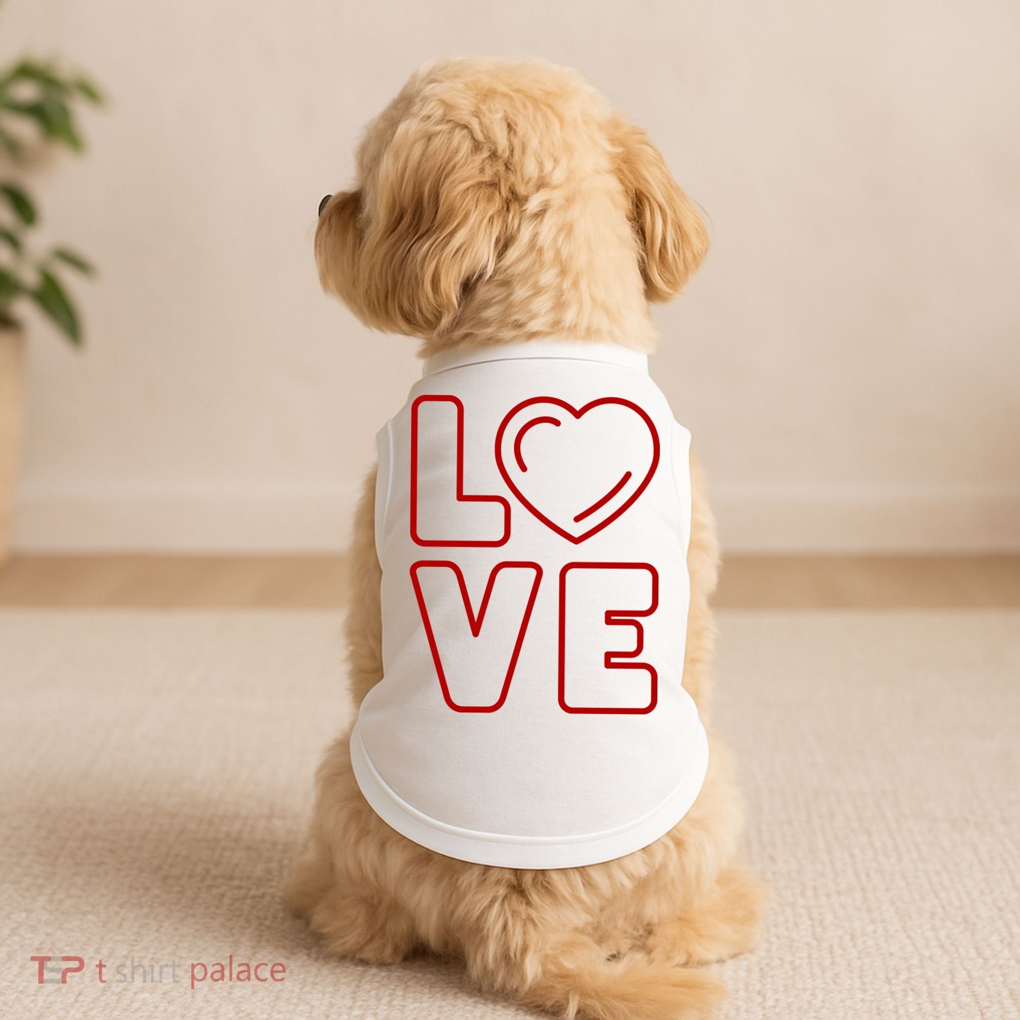 Love Heart Cute Romantic Gift Doggie Tank