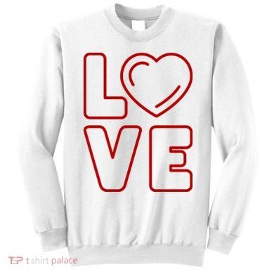 Love Heart Cute Romantic Gift Sweatshirt