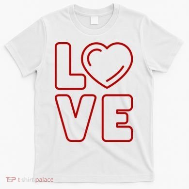 Love Heart Cute Romantic Gift T-Shirt