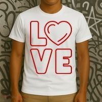 Love Heart Cute Romantic Gift T-Shirt thumb 3
