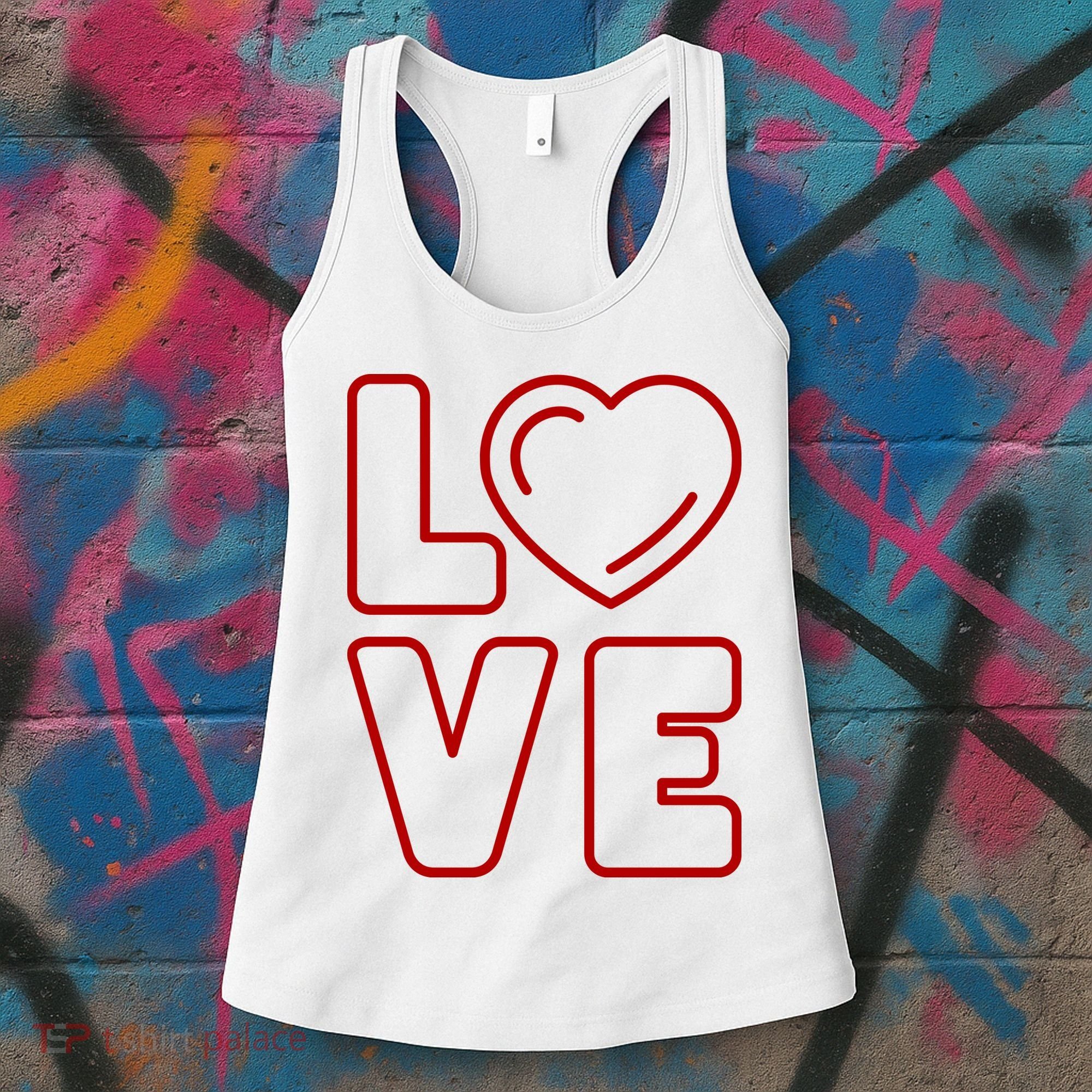 Love Heart Cute Romantic Gift Women's Tank Top