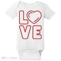 Love Heart Cute Romantic Gift Baby Bodysuit thumb 0
