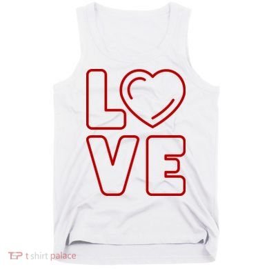 Love Heart Cute Romantic Gift Tank Top