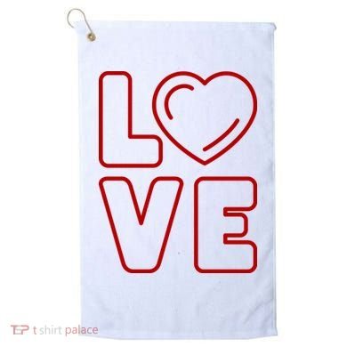 Love Heart Cute Romantic Gift Golf Towel