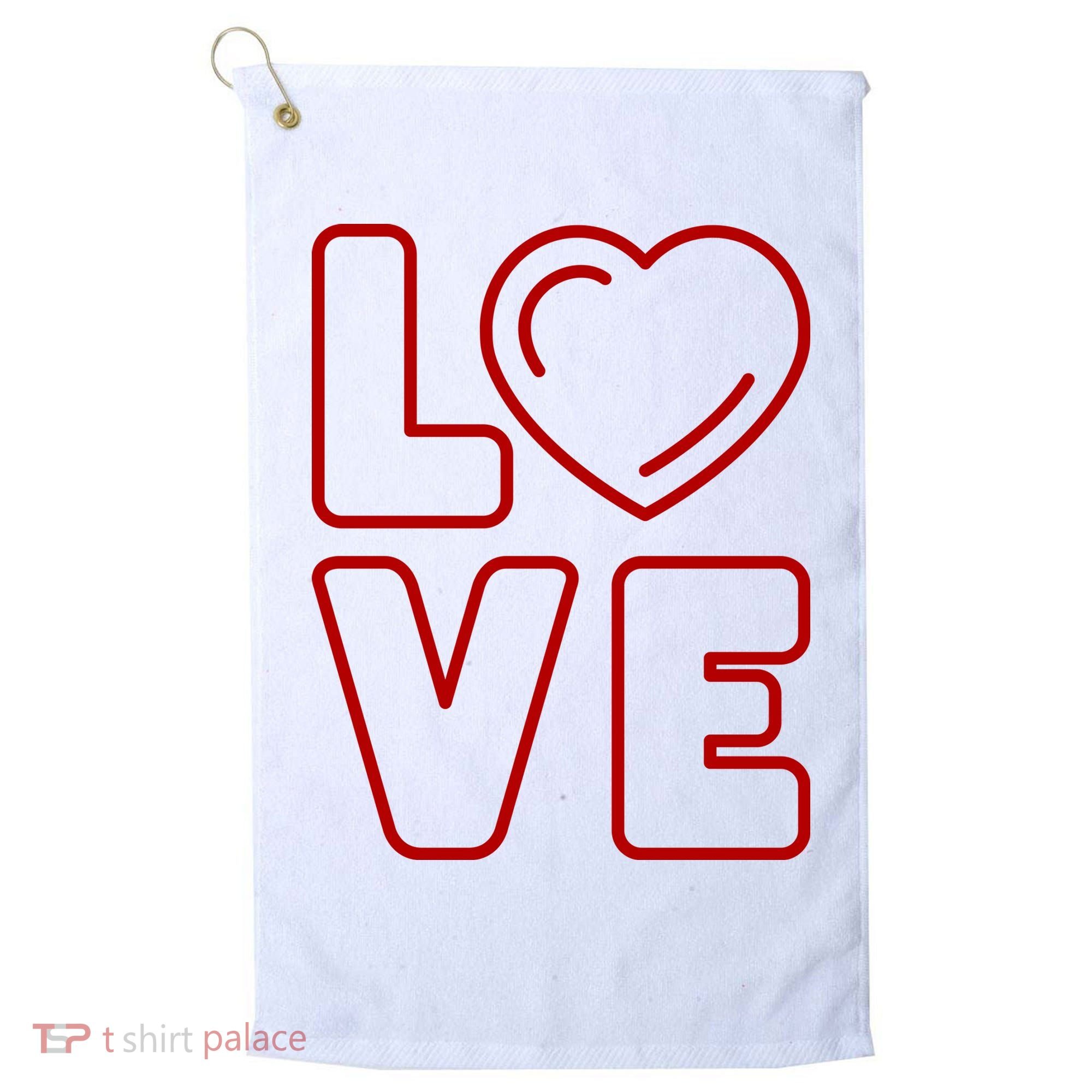Love Heart Cute Romantic Gift Golf Towel