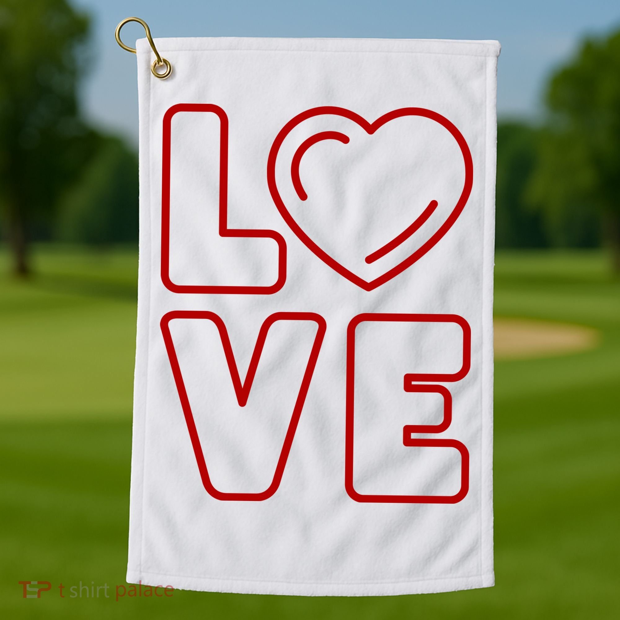 Love Heart Cute Romantic Gift Golf Towel