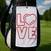 Love Heart Cute Romantic Gift Golf Towel thumb 2