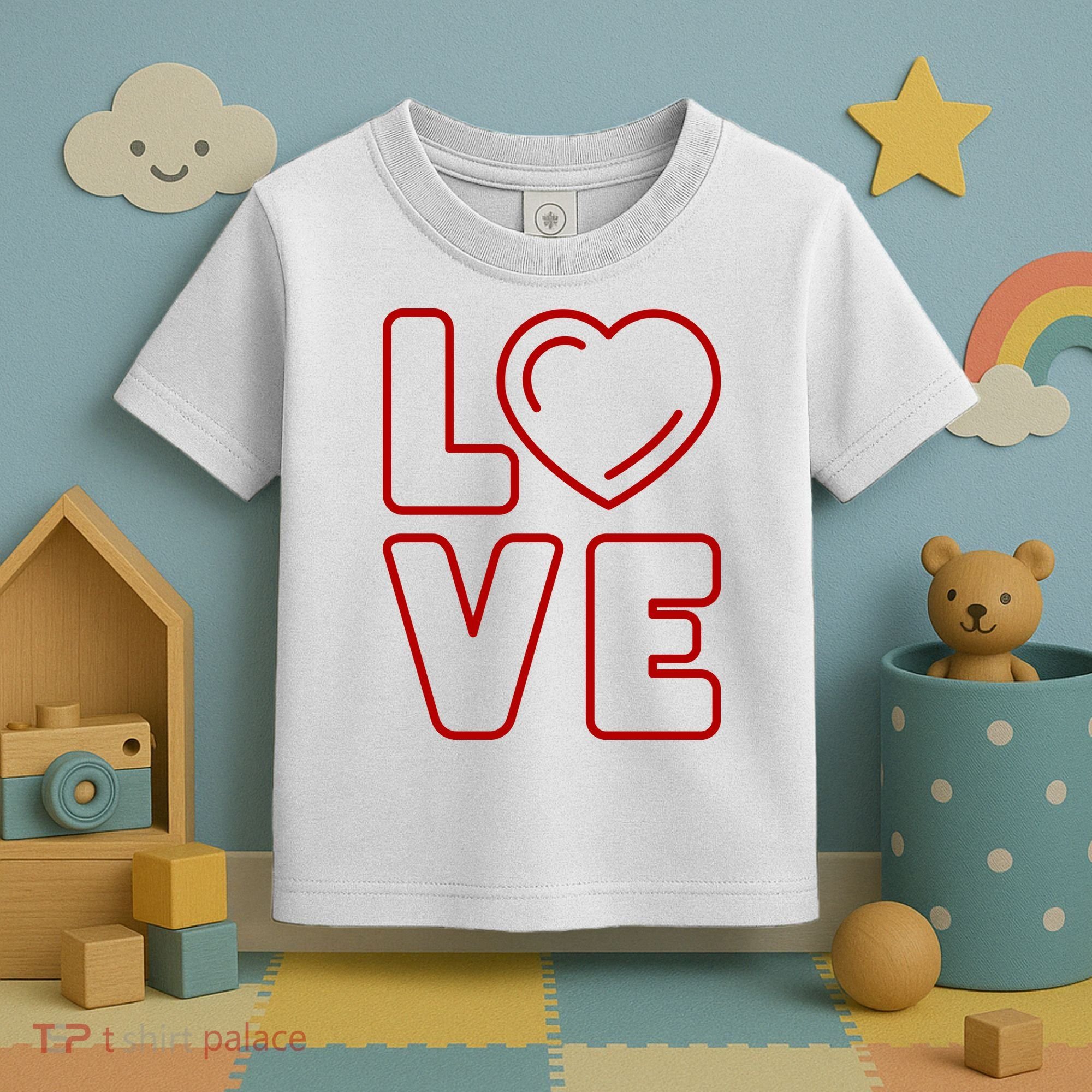 Love Heart Cute Romantic Gift Toddler T-Shirt