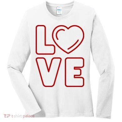 Love Heart Cute Romantic Gift Women's Long Sleeve Shirt