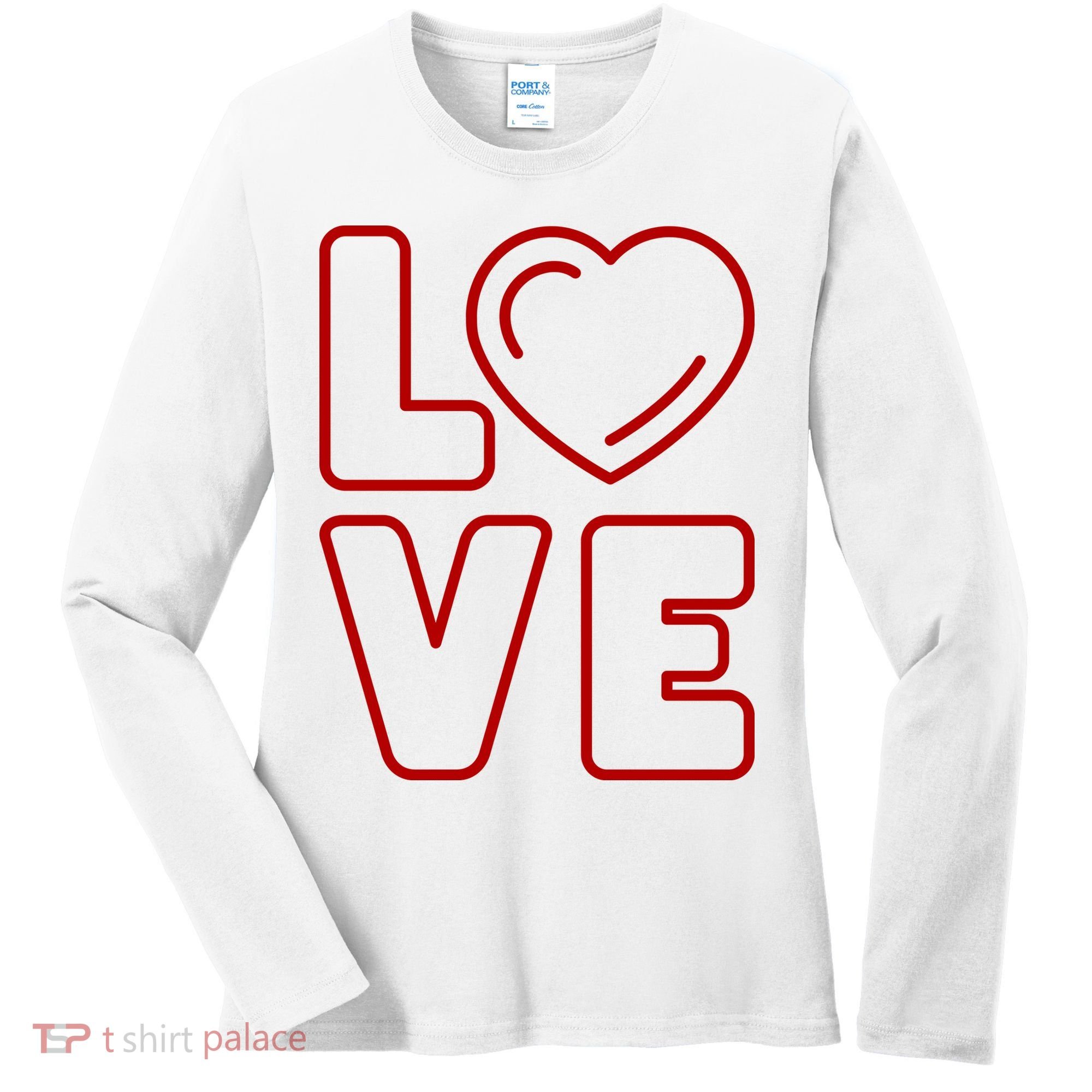 Love Heart Cute Romantic Gift Women's Long Sleeve Shirt