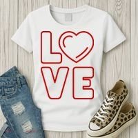 Love Heart Cute Romantic Gift Women's T-Shirt thumb 3