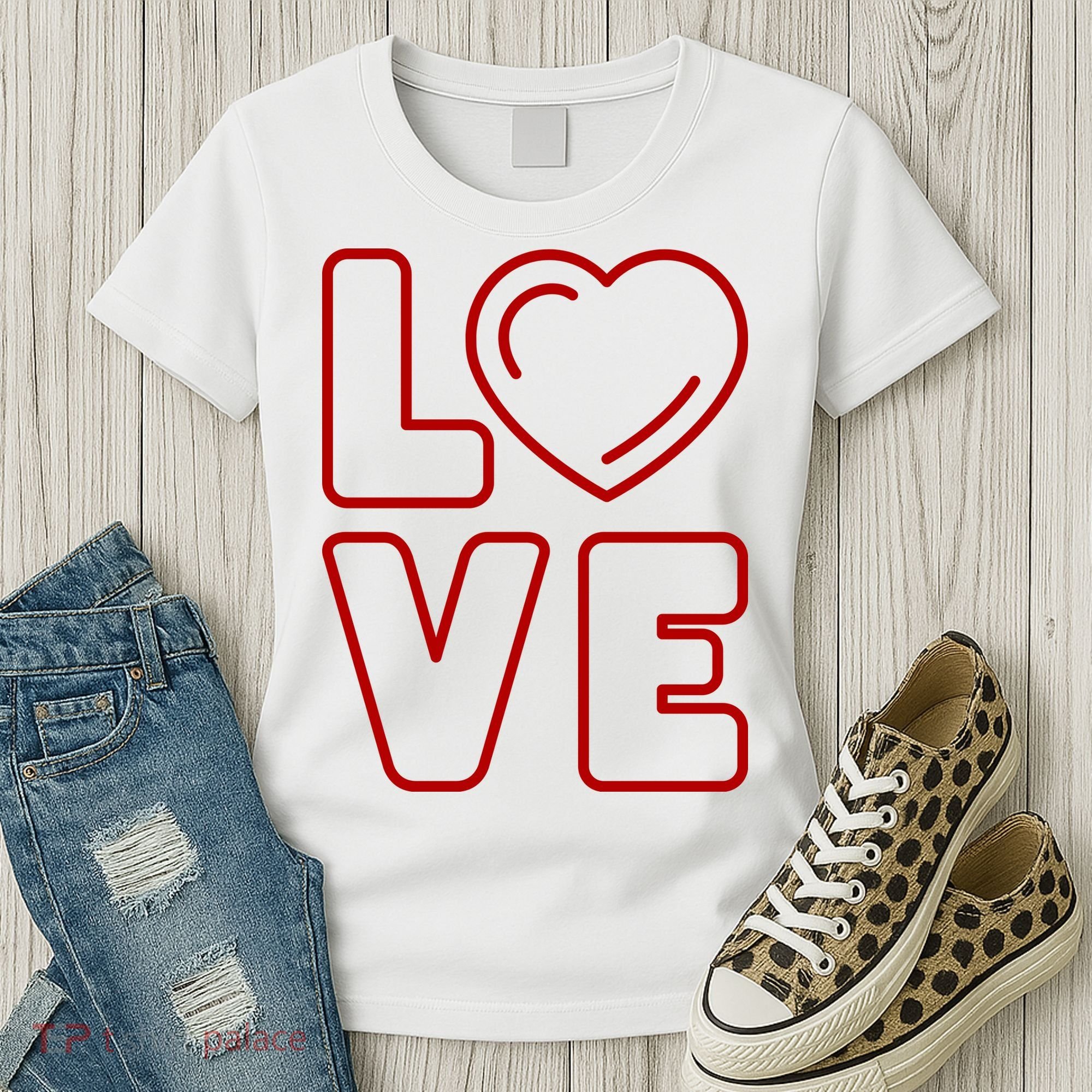 Love Heart Cute Romantic Gift Women's T-Shirt