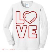 Love Heart Cute Romantic Gift Kids Long Sleeve Shirt thumb 0
