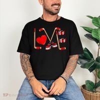 Love Hockey Cute Valentines Comfort Colors T-Shirt thumb 3
