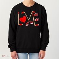 Love Hockey Cute Valentines Women's Sweatshirt thumb 0