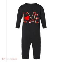 Love Hockey Cute Valentines Infant Fleece One Piece thumb 0