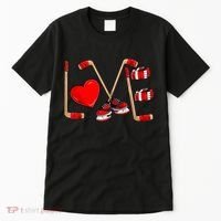 Love Hockey Cute Valentines Tall T-Shirt thumb 0