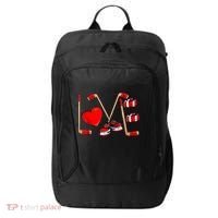 Love Hockey Cute Valentines City Backpack thumb 0