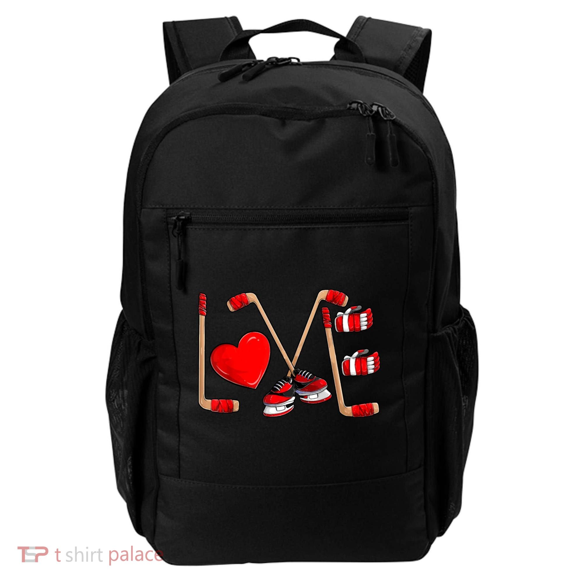 Love Hockey Cute Valentines Backpack