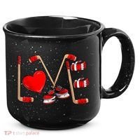Love Hockey Cute Valentines 15oz Campfire Ceramic Mug thumb 0