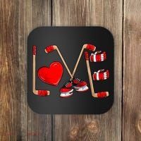 Love Hockey Cute Valentines Coaster thumb 0