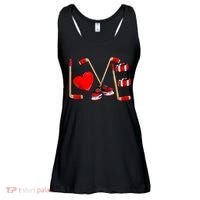 Love Hockey Cute Valentines Ladies Essential Flowy Tank thumb 0