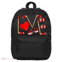 Love Hockey Cute Valentines 16 in Basic Backpack thumb 0