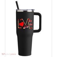 Love Hockey Cute Valentines 40oz Vacuum Insulated Stainless Steel Travel Tumbler thumb 0